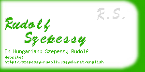 rudolf szepessy business card